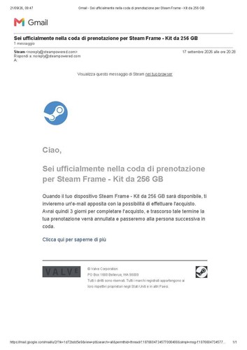 Prevendita valve steam - "prevendita",
